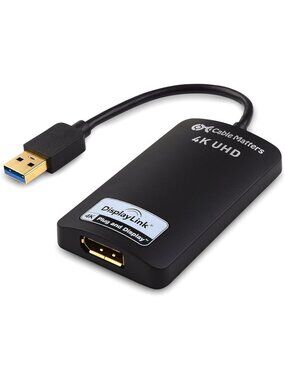 Cable Matters USB 3.0 to 4K DisplayPort Adapter – USB to DP Video Adapter (Windo